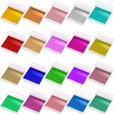 1000 Sheets 20 Colors Gold Leaf Sheets for Arts Decoration Handcrafts