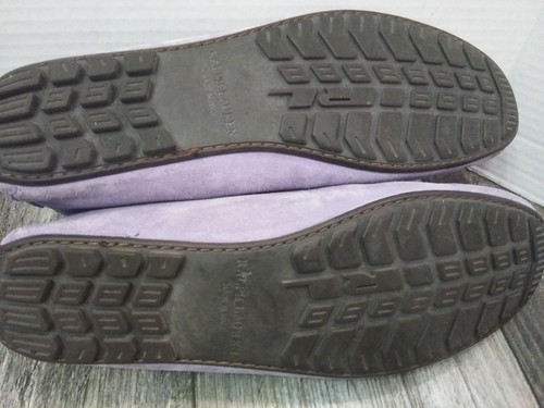 Ralph Lauren Shoes 9D Purple Calf Suede Harold Tassel Loafers Italy (READ) - Picture 5 of 22