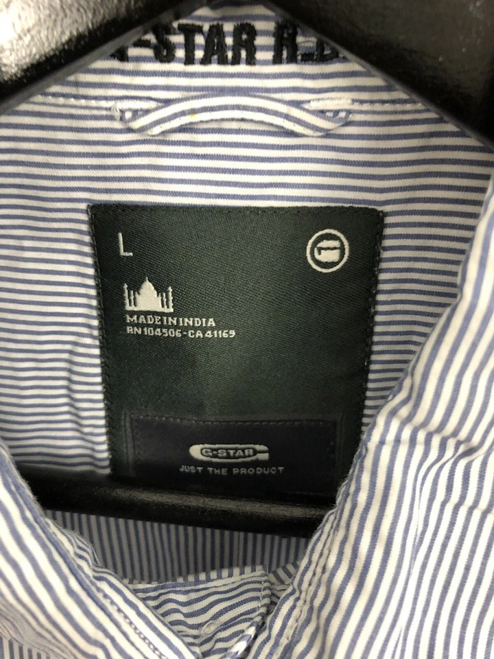 Camisa Manga Corta G-STAR RAW - Talla Grande - Rayas - Excelente Estado - Para Hombre’s Foto 2 de 3