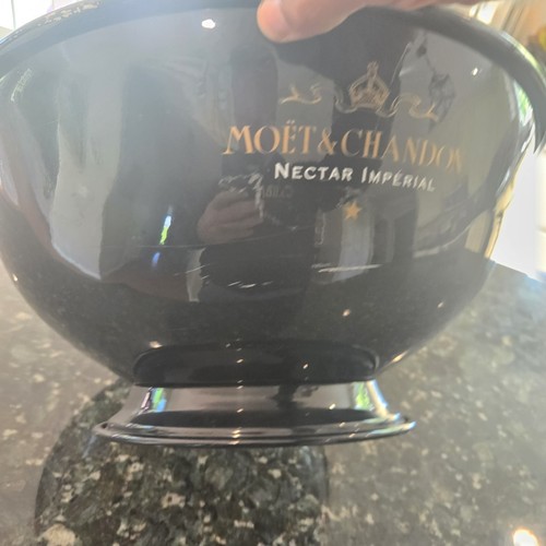 MOET & CHANDON Champagner Metall Eimer Eisschale 15" Durchmesser Bar Dekor Wein - Bild 10 von 11