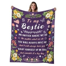 Best Friend Blanket for Women, Soft Bestie Gifts Blanket for Bestie-tiling