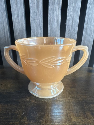 Vintage FIRE-KING Orange Peach Luster Laurel Leaf Oven Ware Lot Of 38 Bundle!! - Picture 7 of 10