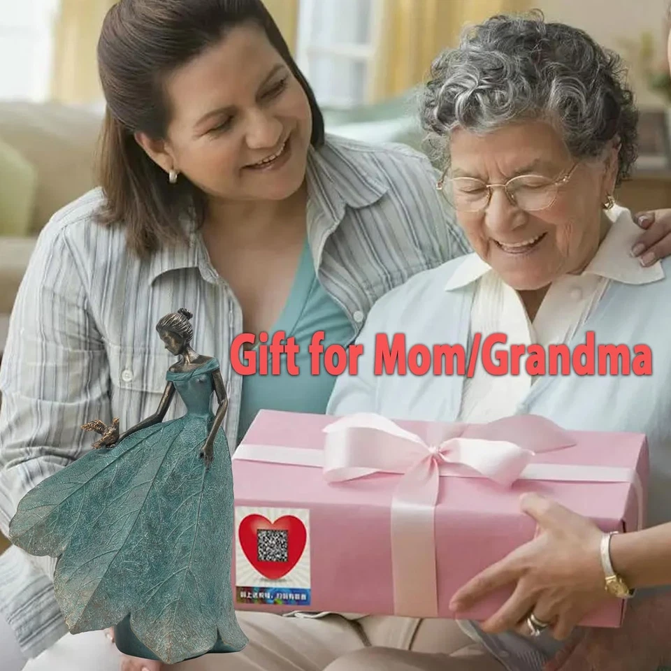 Colección de estatua de hadas decoración del hogar - hoja ángel niñas resina hogar jardín decoración Foto 3 de 4