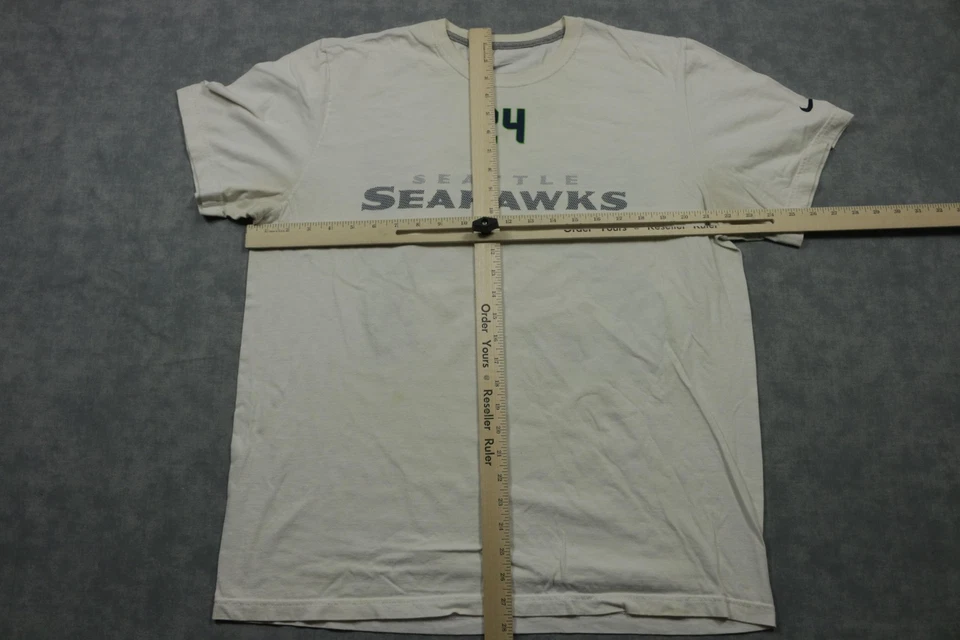 Camiseta Seattle Seahawks Para Hombres XL Blanca NFL Fútbol Marshawn Lynch 24 Camiseta Nike Foto 4 de 4