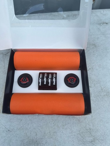 Empuñaduras de bicicleta de silicona con bloqueo Red Monkey KLAMPZ ~NARANJA ~ barra plana de montaña - Imagen 2 de 4