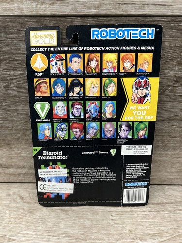 1985 Robotech Bioroid Terminator Masters Enemy Matchbox Sealed Vintage Free Ship - Picture 2 of 2