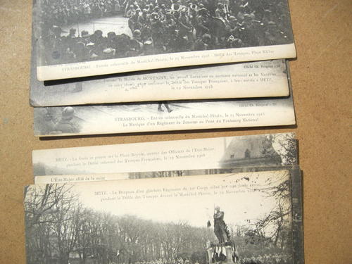 Seis postales antiguas francesas de la Primera Guerra Mundial de 1918 - Imagen 2 de 3