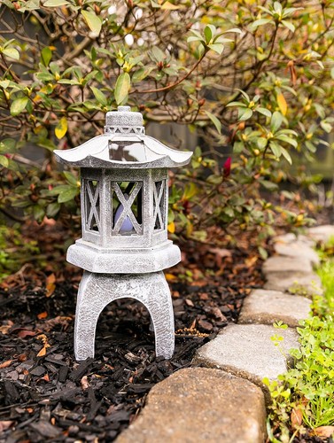 VP Hogar Pagoda Jardín Estatuas - Linterna Zen Japonesa Decoración Exterior - Imagen 5 de 5