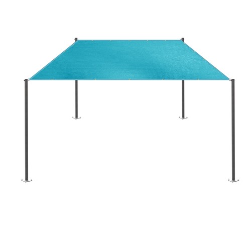 Malla de vela parasol turquesa de 2-7 pies borde recto a prueba de UV para dosel de patio trasero - Imagen 7 de 7