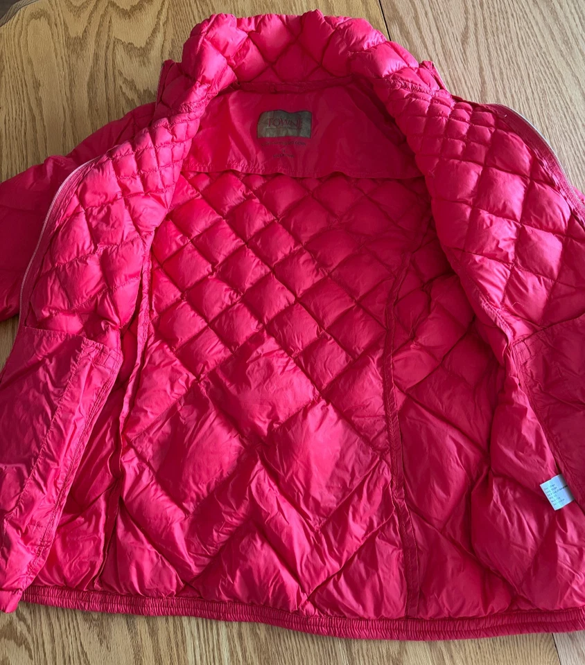Towne by London Fog Lightweight Packable Down Jacket Womens Size Medium Red - Image 3 of 4
