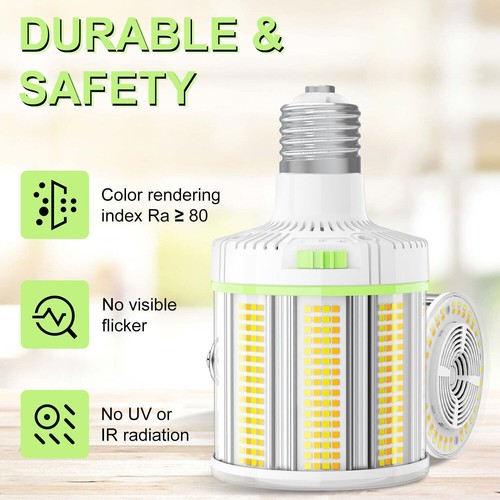 E39 Base 100W LED Corn Light Bulb Warehouse Shop High Bay Lamp 4500K/5000K/5700K - Picture 4 of 14