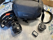 Sony Alpha A6000 Digital Camera 24.3MP Black With Case, Two Lenses And More