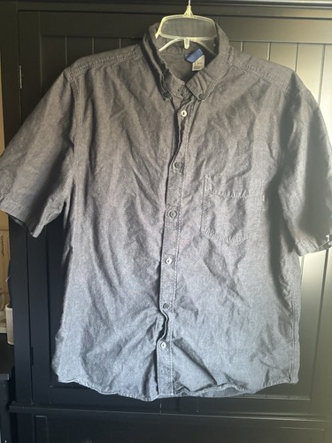 Camicia uomo Divided H&M manica corta nera con bottoni grande - Foto 1 di 3