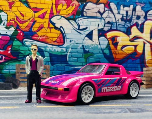 Custom Wheel Swapped Neon Speeders Mazda RX-7 ๐ฆ Ships - Picture 3 of 22