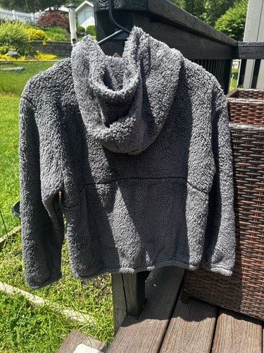 Patagonia Girls Los Gatos Grey Hoodie Full Zip Fleece Jacket Coat Size Large - Picture 2 of 2