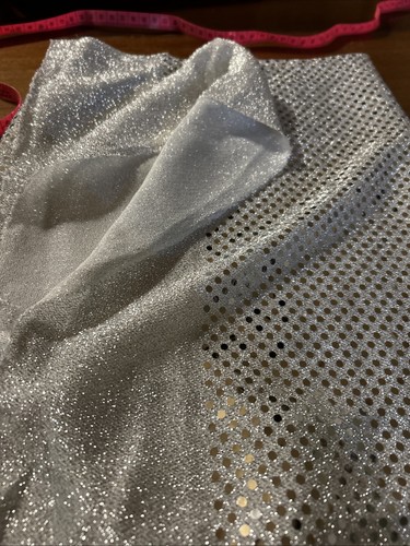 30” Of 44/45” Silver Sequin Material - Picture 10 of 12