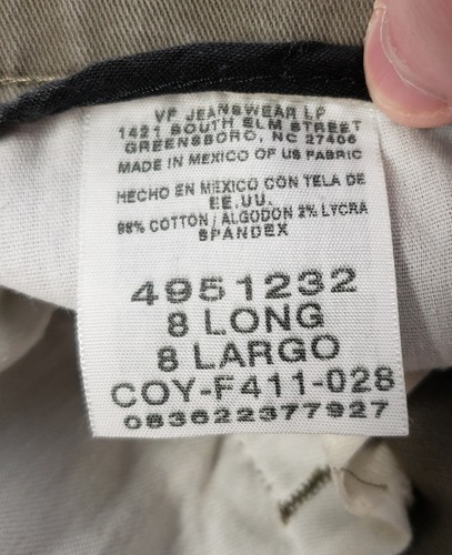 Lee Hose Damen 8 lang hoch an der Taille Khakis gerades Bein flache Vorderseite salbei - Bild 3 von 14