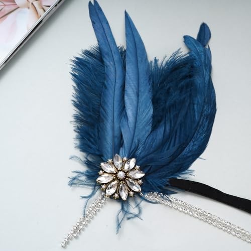 1920s Flapper Headpiece Vintage Great Gatsby Headpiece for Women Roaring 20s - Picture 3 of 7