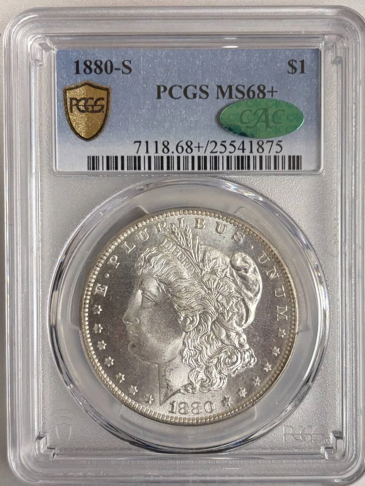 1880 S Morgan Silver Dollar PCGS MS-68+ CAC