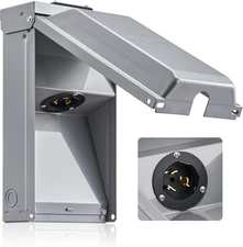 50 Amp Generator Power Inlet Box, NEMA SS2-50P Generator Box for 3-Prong Gene...