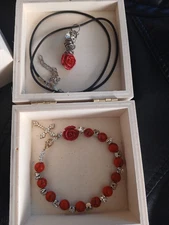 handmade jewelry necklace set With Bracelet 