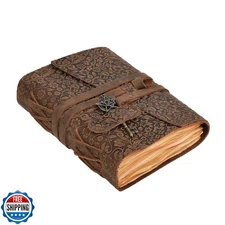 LEATHER VILLAGE Handmade Leather Bound Journal for Women- Brown |