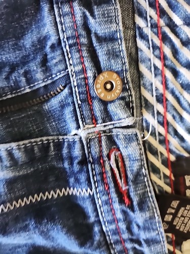Herren Brooklyn Xpress Denim Jeans Gr. 38/34 Big & Tall Dark Wash Distressed - Bild 6 von 11