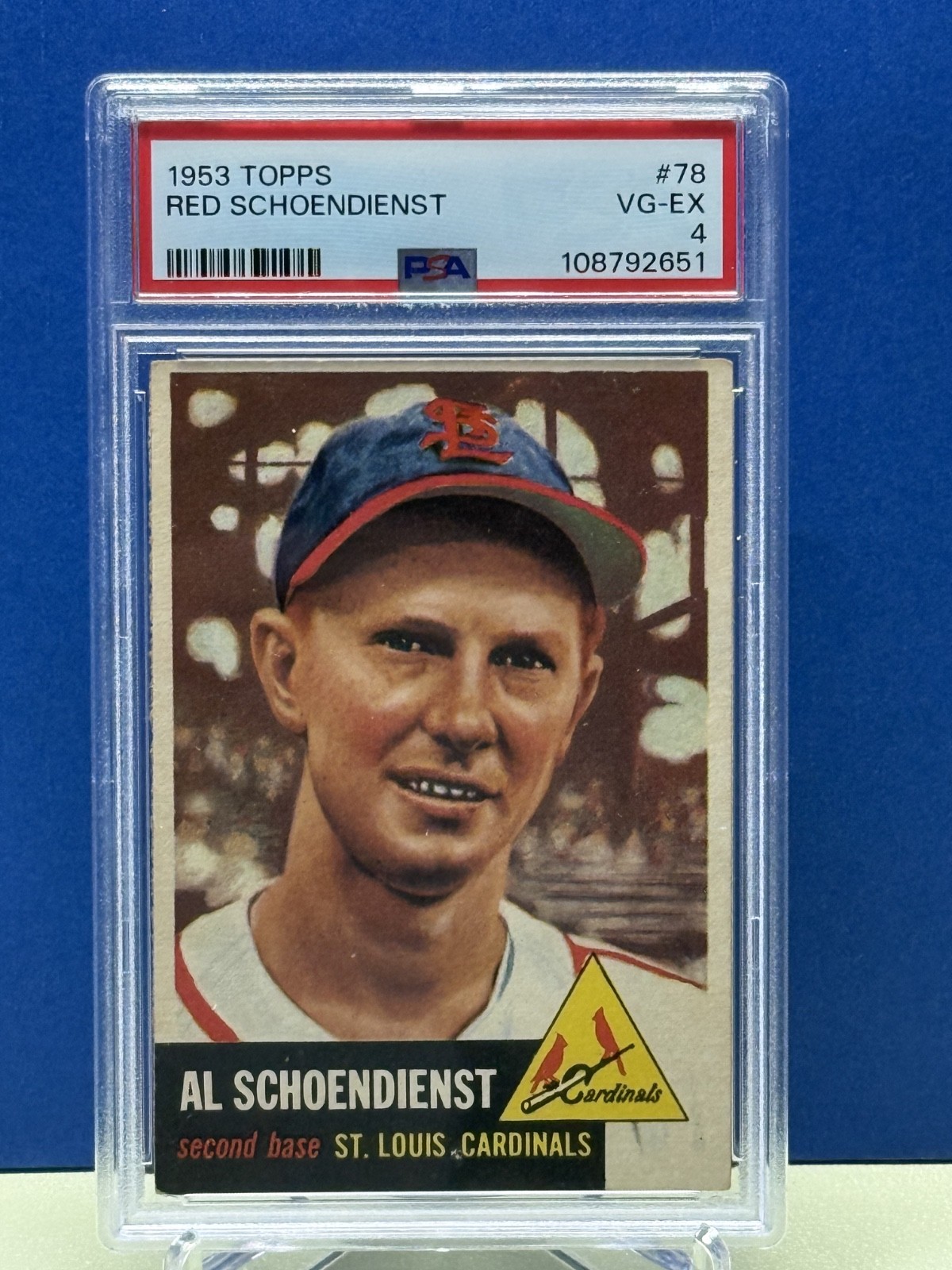 1953 Topps Red Schoendienst #78 PSA 4 VG-EX