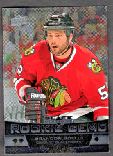 2012-13 Brandon Bollig Upper Deck Black Diamond Rookie RC Gems Blackhawks #183