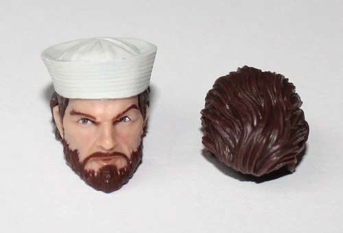 PURGE 903 - Shipwreck Head Hairpiece Lot - GIJOE CLASSIFIED SERIES 6" Scale 1/12