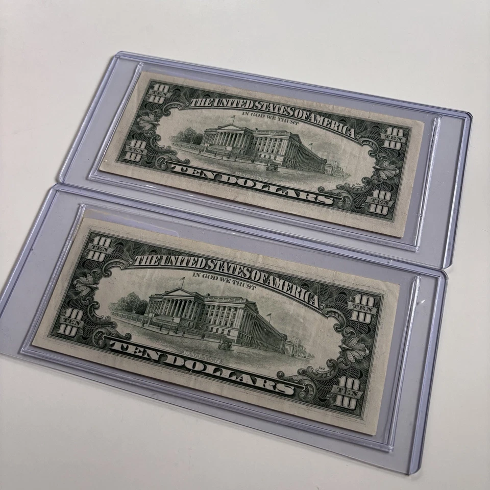 $10 Star Notes (2) Graded APMEX 1990  - Image 4 of 4