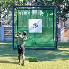 10x10x10FT Golf Hitting Net Cage Metal Frame Training Kit Backyard/Home