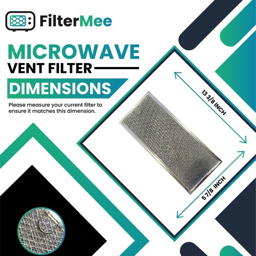 2 Pack Microwave Grease Filter For Samsung DE63-00196A 2080534 -  5 7/8"x13 3/8" - Picture 3 of 7