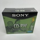 Sony CD-RW Rewritable CDs 5CDRW700L 700MB 80 Min Pack of 5 New Sealed