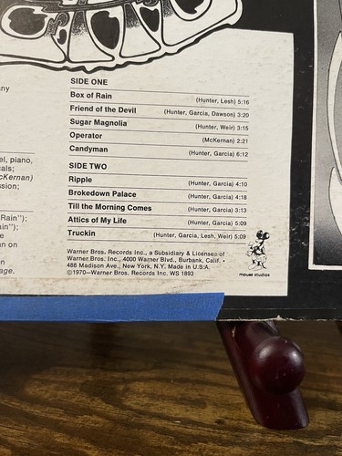 Grateful Dead American Beauty Vinyl LP 1970 Warner Bros. WS 1893 - Picture 4 of 8