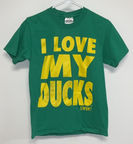 I Love My Ducks Short Sleeve T-Shirt Women’s Small Green. 11570