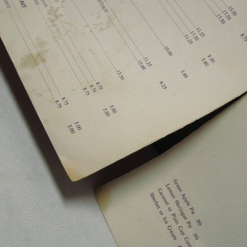 DESERT INN casino Crystal Room beat-up menu 1975 Las Vegas resort Rat Pack - Picture 3 of 4