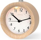 Alarm Clock Bedside, No Ticking Bedside Clock with Snooze and Night Light Functi
