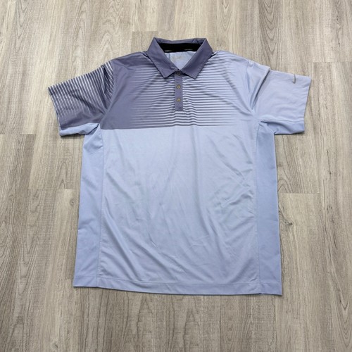 Nike Golf Tour Performance Polo Shirt Men's Extra Large Purple Gradient Golfing