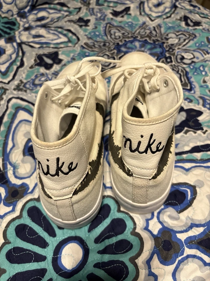 Nike Blazer Court Premium SB Mid White Black Mens Size 11 EUC - Image 3 of 4