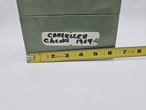 Caja de recetas de tarjetas índice de metal vintage verde para tarjetas de 4"X6" VER TODAS LAS FOTOS - Imagen 3 de 16