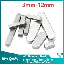 3mm-12mm Parallel Keys Type A Round Ends Drive Shaft Feather Key A2 Stainless