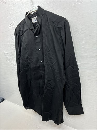 New Men’s Classix Black Long Sleeve Button Up Medium 32/33 E-79 - Picture 3 of 11