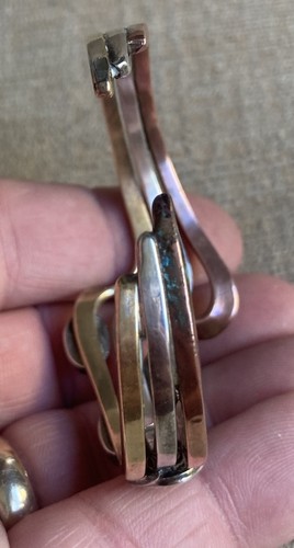 Bracciale Vintage Navajo Andy Marion Argento Sterling Corallo Perline Asimmetrico - Foto 17 di 23
