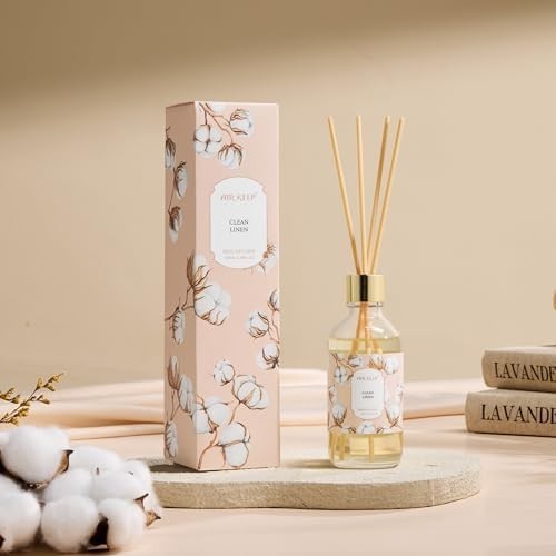 Reed Diffuser Oil Set with Reed Sticks, Clean Linen Aromatherapy Oil Scent Di... - Picture 4 of 8