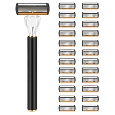Men's Manual Shave Razors Trimmer Set Stainless Steel 24/36 Blades Razor System