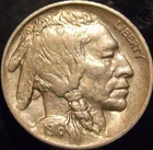 1916-P Buffalo Nickel Choice BU Uncirculated Full Horn