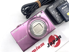 Nikon COOLPIX S6100 Gloss Pink 20MP 7x Zoom Compact Digital Camera Japan