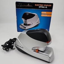Swingline Optima 45 Electric Stapler 45-Sheet Capacity Silver Black With Box