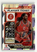 Johnathan Motley 2025-26 Panini Contenders EuroLeague Playoff Ticket 42/99 [wyf9